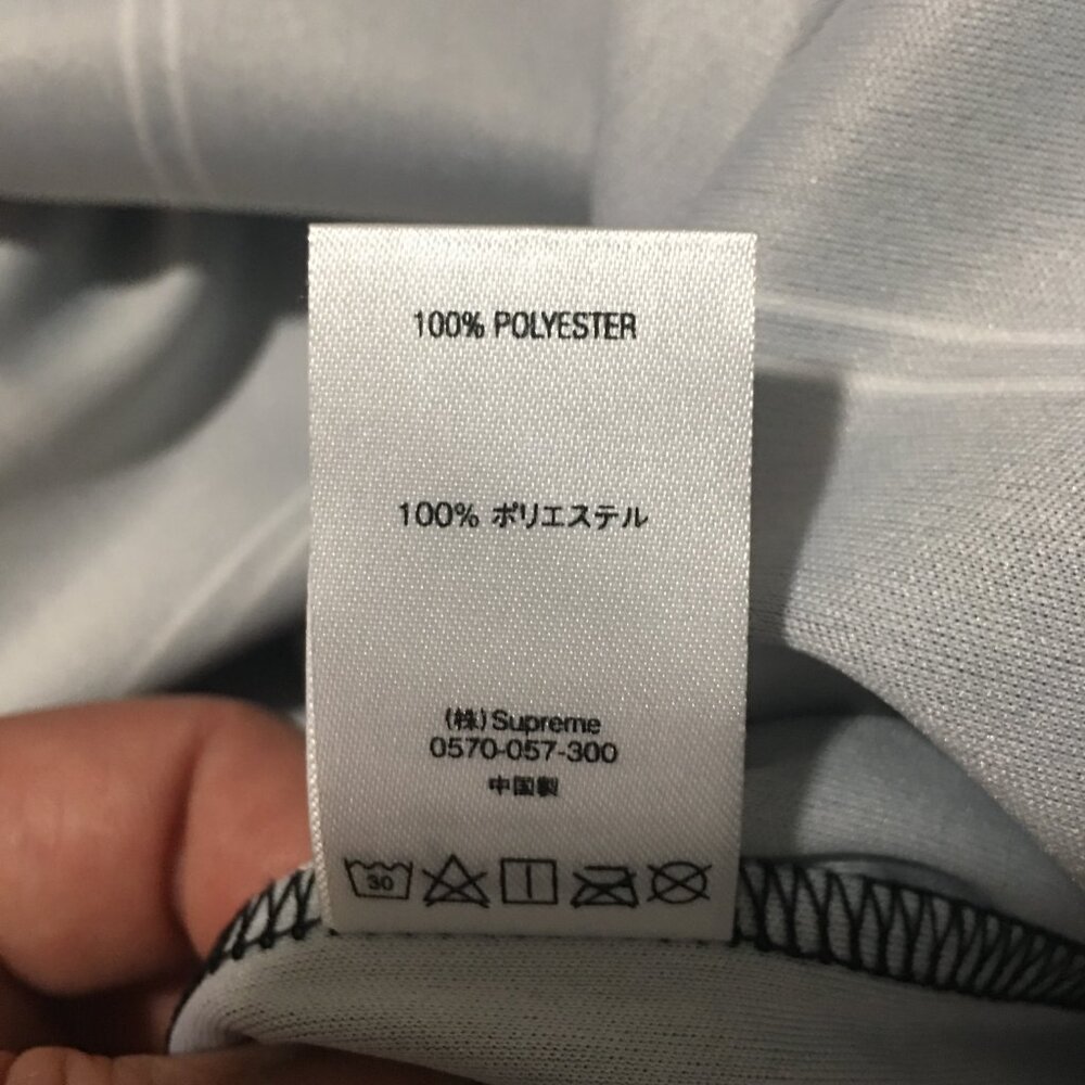 Supreme Soccer Polo – Black/White Pinstripe – Size L - Picture 6 of 13